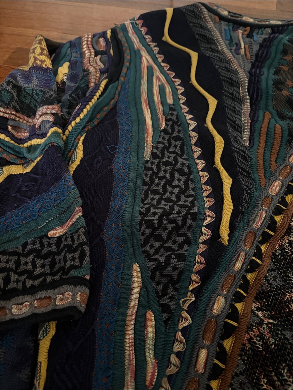 Tundra Vintage 80s COOGI 3D Style Sweater Multicolor Men’s Size XL - Picture 5 of 5
